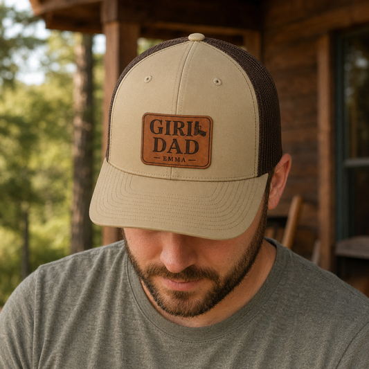 Personalized Girl Dad Trucker Hat | Custom Dad Photo Hat | Father's Day Gift | Gift For Dad | Dad Gifts TOM99
