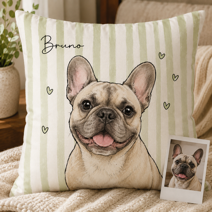 Custom Photo Cute Dog Pillow | Gift For Dog Lovers | Personalized Dog Decor TOM99