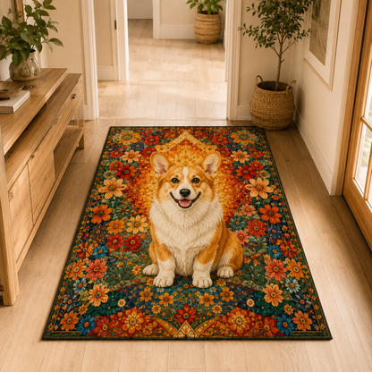Custom Photo Dog Area Rug | Gift For Dog Lovers