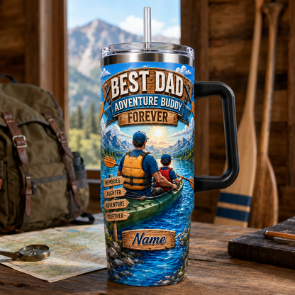 Custom Best Dad 40oz Tumbler, Personalized Dad Tumbler, Father’s Day Gift TOM99