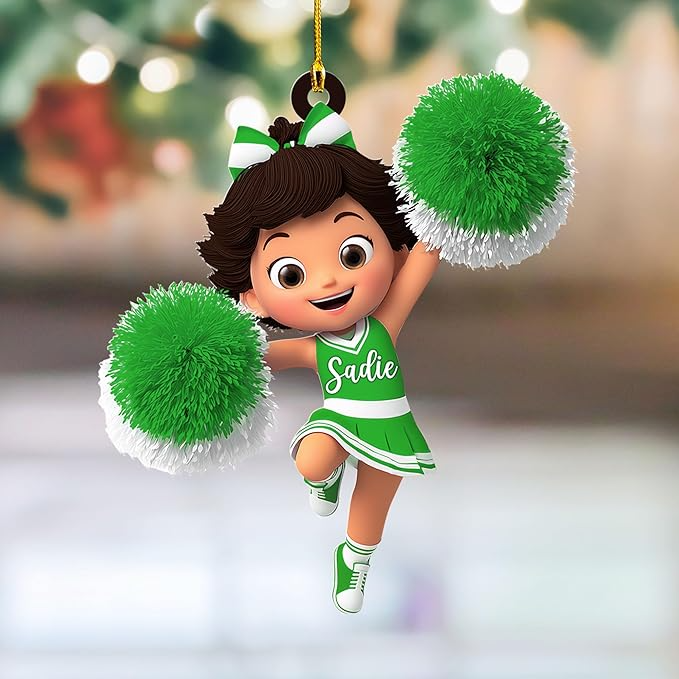 Custom Cheerleaders Style 15 Christmas Ornament
