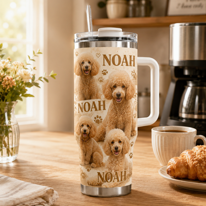 Custom Photo Dog 40oz Tumbler | Gift For Dog Lovers | Pet Lover Gifts