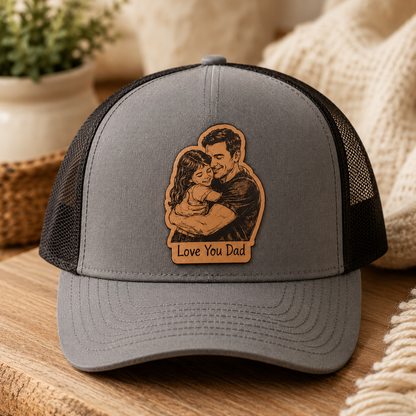 Personalized Love You Dad Trucker Hat | Custom Dad Photo Hat | Father's Day Gift | Gift For Dad | Dad Gifts TOM99