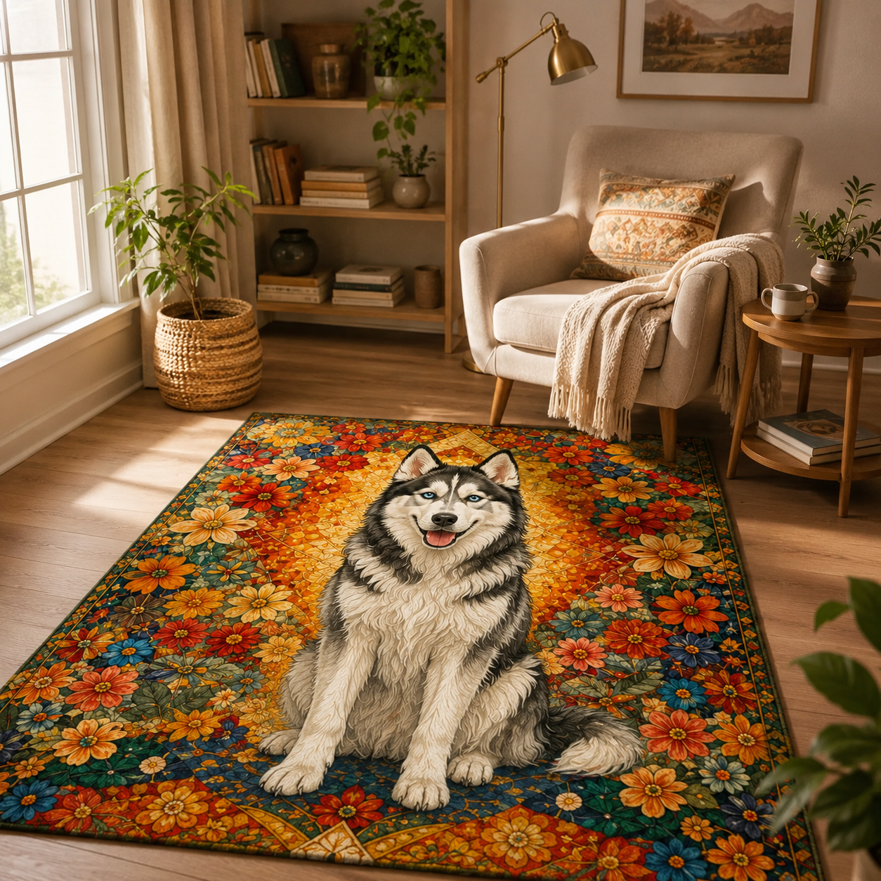 Custom Photo Dog Area Rug | Gift For Dog Lovers