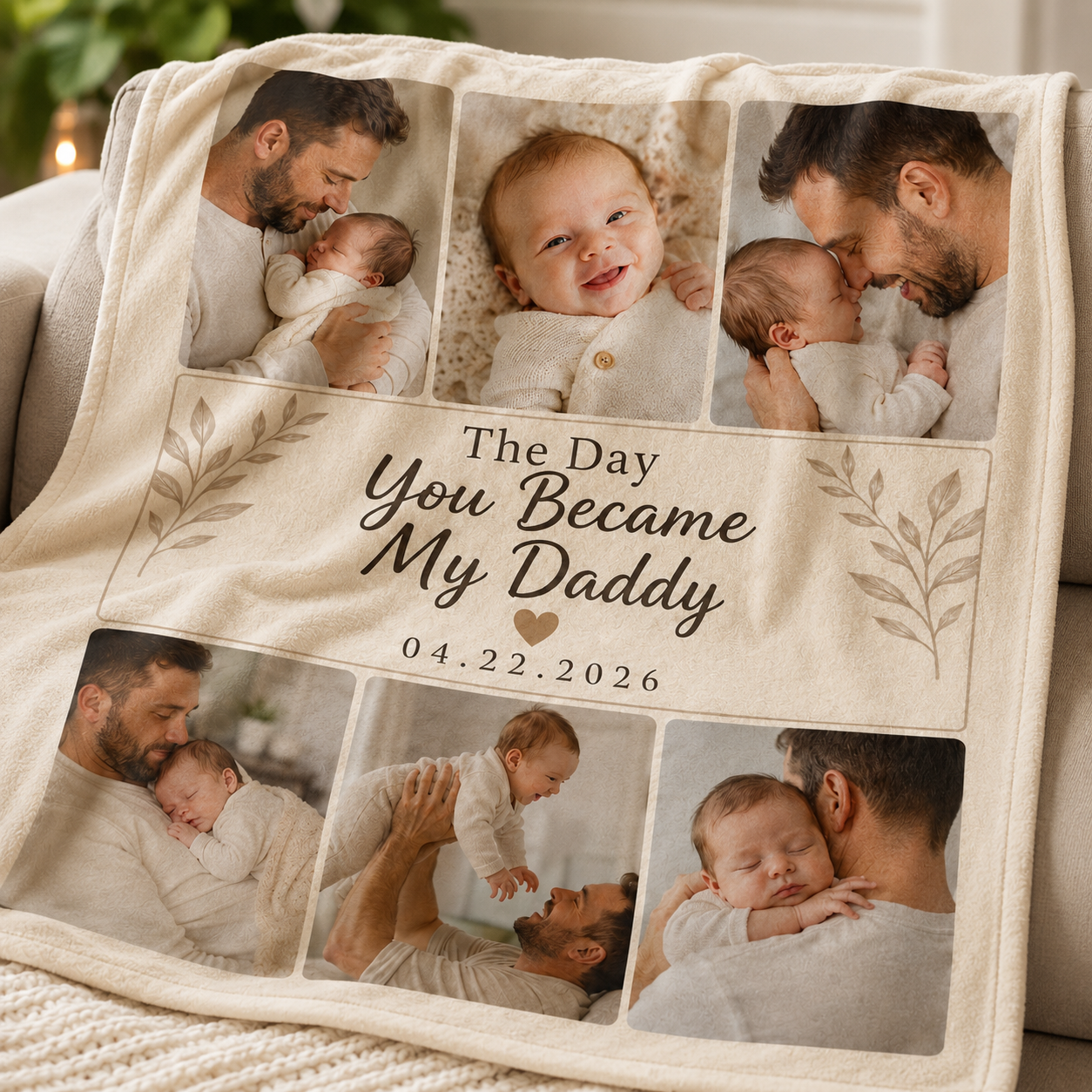 Custom My Daddy Photo Blanket, Personalized Dad Gifts | Gift For Dad TOM99