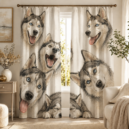 Custom Photo Dog Window Curtain | Gift For Dog Lover