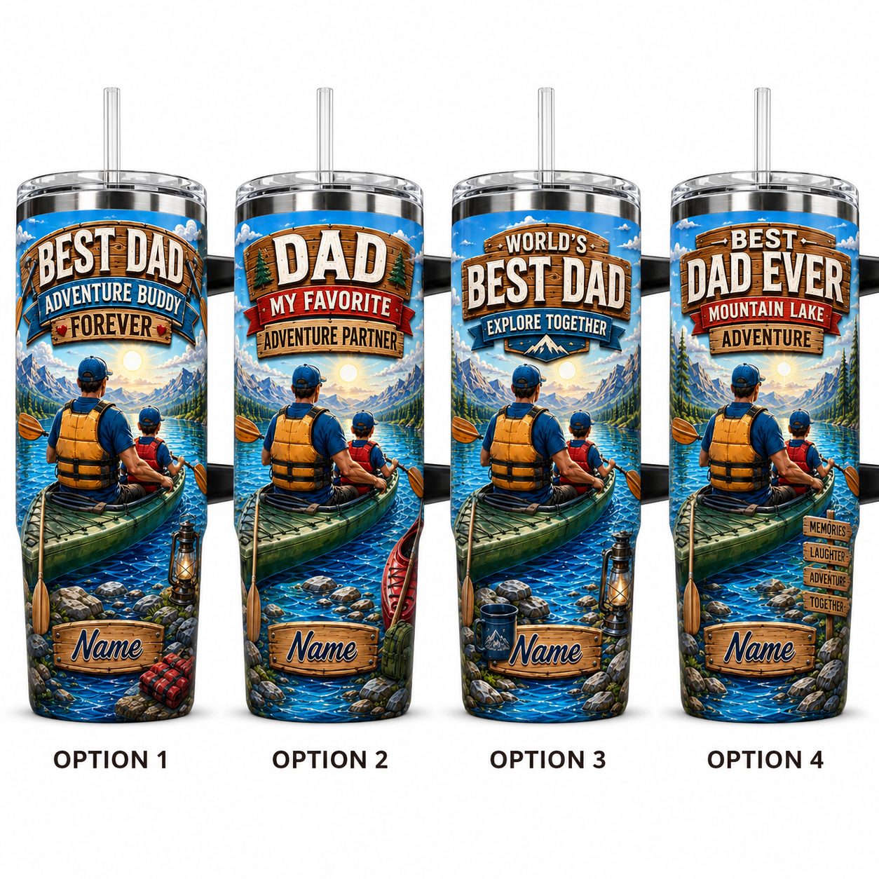 Custom Best Dad 40oz Tumbler, Personalized Dad Tumbler, Father’s Day Gift TOM99
