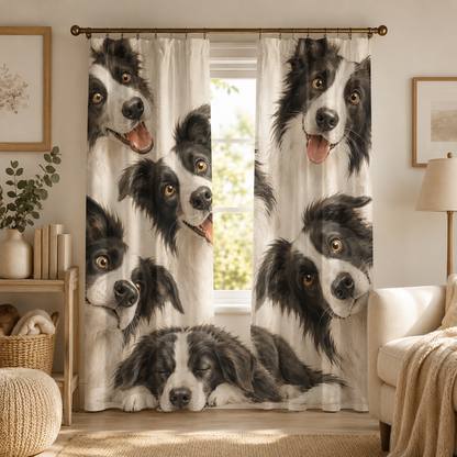 Custom Photo Dog Window Curtain | Gift For Dog Lover