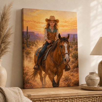Custom Photo Horse Wall Art Canvas | Personalized Horse Photo Canvas | Gift For Horse Lovers TOM99