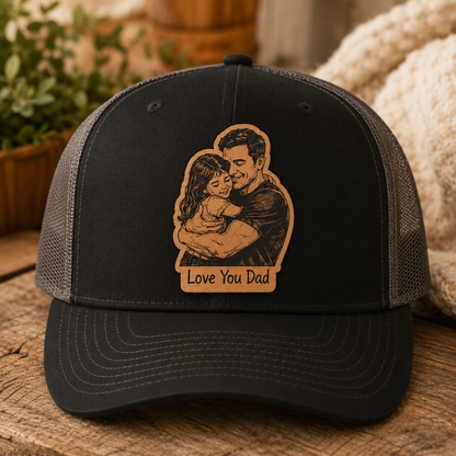 Personalized Love You Dad Trucker Hat | Custom Dad Photo Hat | Father's Day Gift | Gift For Dad | Dad Gifts TOM99