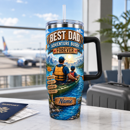 Custom Best Dad 40oz Tumbler, Personalized Dad Tumbler, Father’s Day Gift TOM99