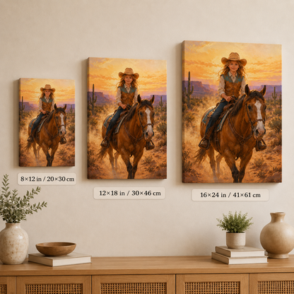 Custom Photo Horse Wall Art Canvas | Personalized Horse Photo Canvas | Gift For Horse Lovers TOM99