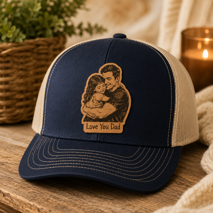 Personalized Love You Dad Trucker Hat | Custom Dad Photo Hat | Father's Day Gift | Gift For Dad | Dad Gifts TOM99