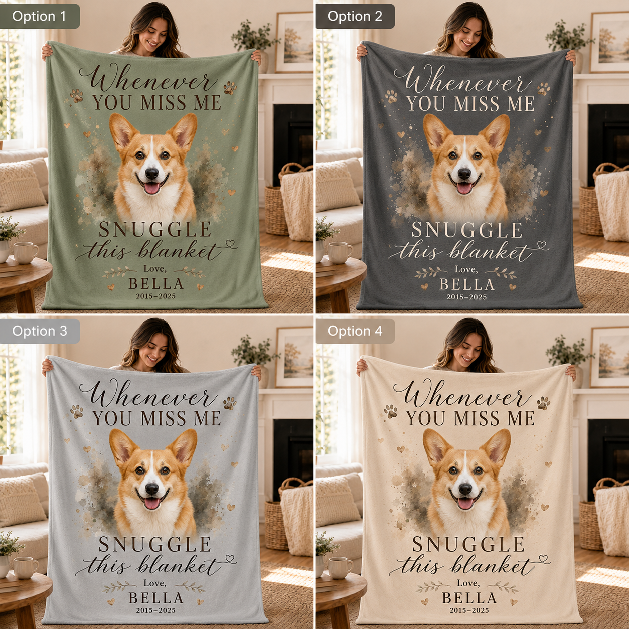 Custom Photo You Miss Me Dog Memorial Blanket | Personalized Dog Lovers Gifts | Gift For Dog Lovers TOM99