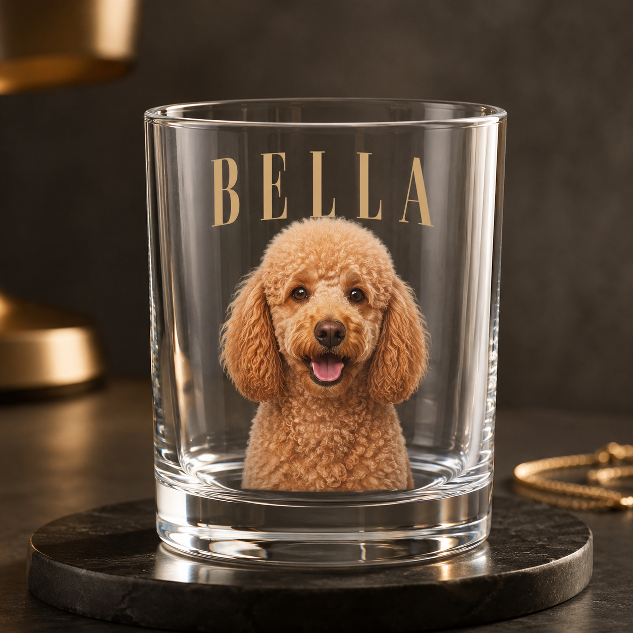 Custom Photo Dog Whiskey Glass | Personalized Pet Photo Gifts | Gift For Dog Lovers