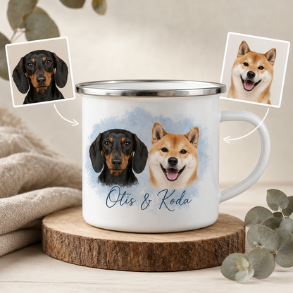 Custom Photo Dog Camping Mug | Gift For Dog Lovers Pa99