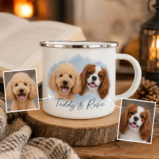 Custom Photo Dog Camping Mug | Gift For Dog Lovers Pa99