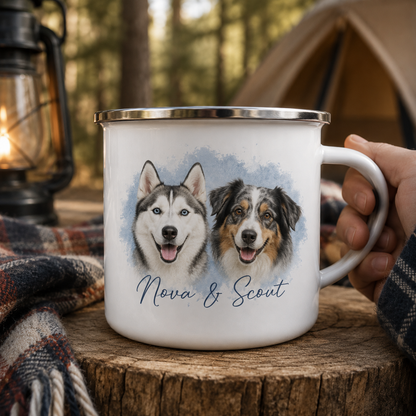 Custom Photo Dog Camping Mug | Gift For Dog Lovers Pa99