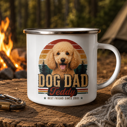 Custom Photo Dog Dad Camping Mug | Gift For Dog Lovers Pa99
