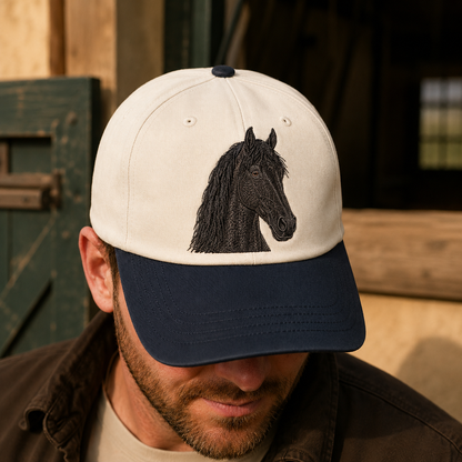 Custom Photo Horse Embroidered Hat, Custom Embroidered Pet Portrait Hat | Gift For Horse Lover Pa99