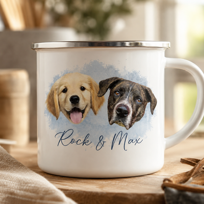 Custom Photo Dog Camping Mug | Gift For Dog Lovers Pa99