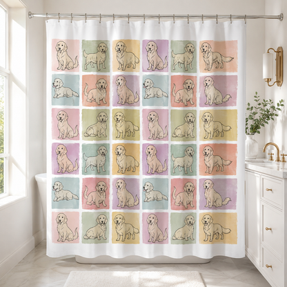Custom Photo Dog Shower Curtain | Gift For Dog Lovers