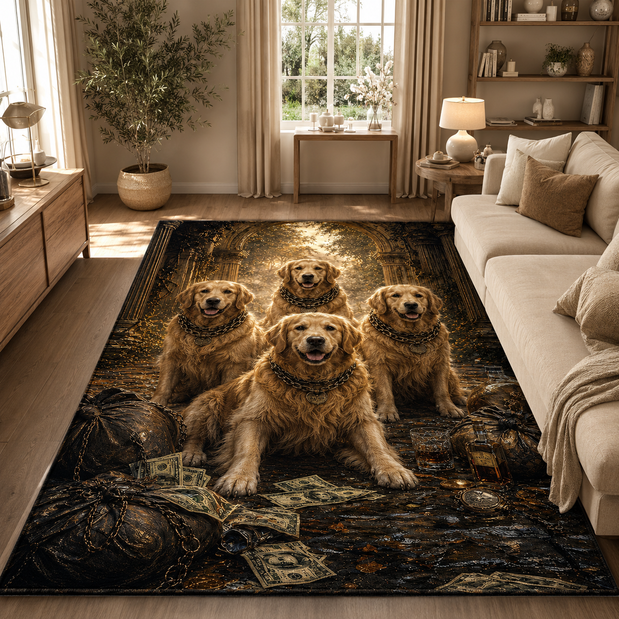 Custom Photo Dog Area Rug | Gift For Dog Lovers