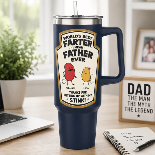 Custom Dad 40oz Tumbler, Personalized Dad Tumbler, Father’s Day Gift TOM99
