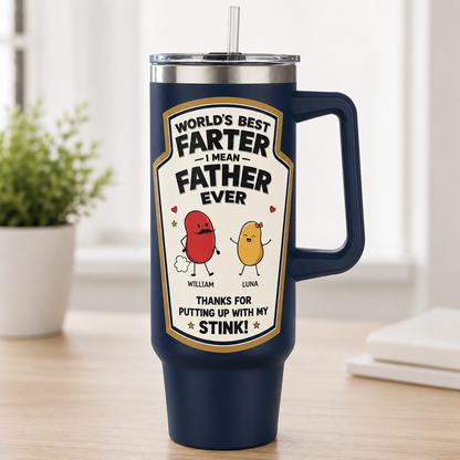 Custom Dad 40oz Tumbler, Personalized Dad Tumbler, Father’s Day Gift TOM99