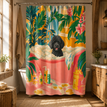 Custom Photo Dog Shower Curtain | Gift For Dog Lovers