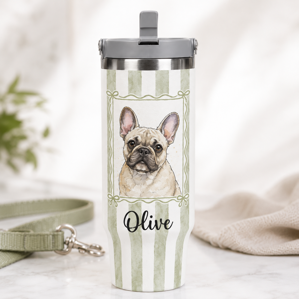 Custom Photo Cute Dog 30oz Tumbler | Gift For Dog Lovers | Pet Lover Gifts TOM99
