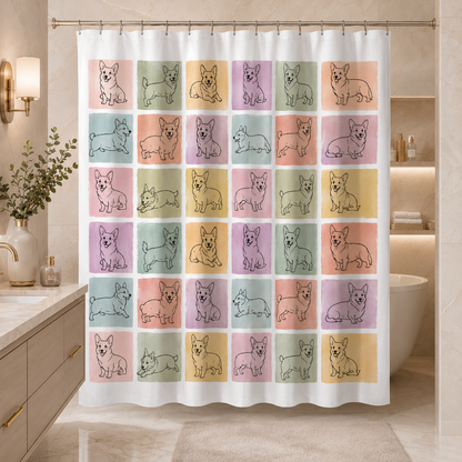 Custom Photo Dog Shower Curtain | Gift For Dog Lovers