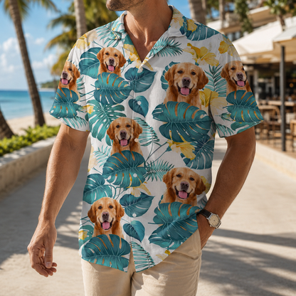 Custom Photo Dog Hawaiian Shirt, Personalized Hawaiian Shirt, Dog Lover Vacation Gift For Dog