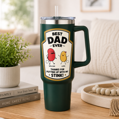 Custom Dad 40oz Tumbler, Personalized Dad Tumbler, Father’s Day Gift TOM99