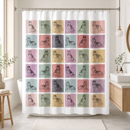 Custom Photo Dog Shower Curtain | Gift For Dog Lovers