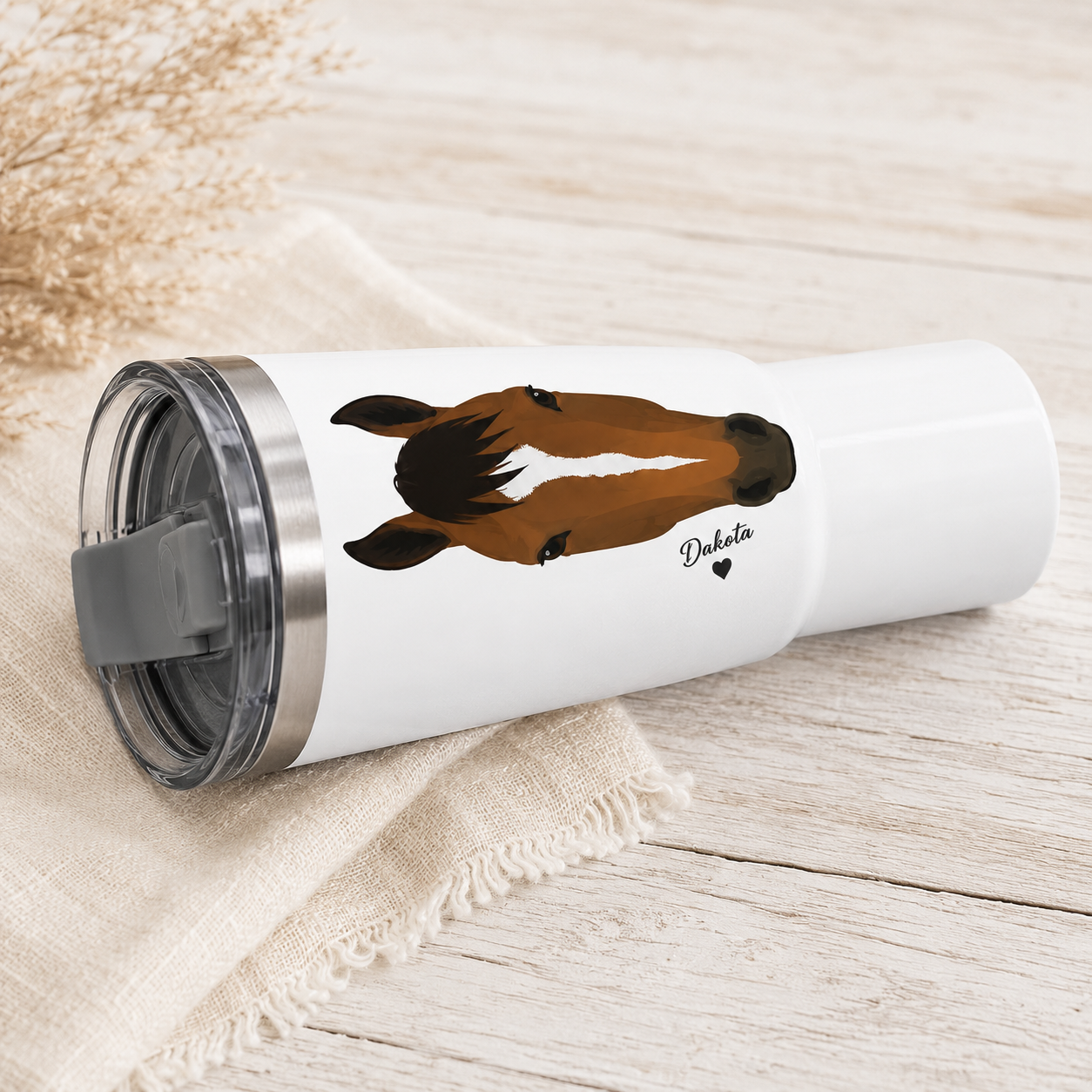 Custom Photo Face Horse 30oz Tumbler | Gift For Horse Lovers | Pet Lover Gifts TOM99