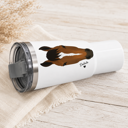Custom Photo Face Horse 30oz Tumbler | Gift For Horse Lovers | Pet Lover Gifts TOM99