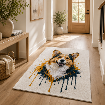 Custom Photo Dog Area Rug | Gift For Dog Lovers
