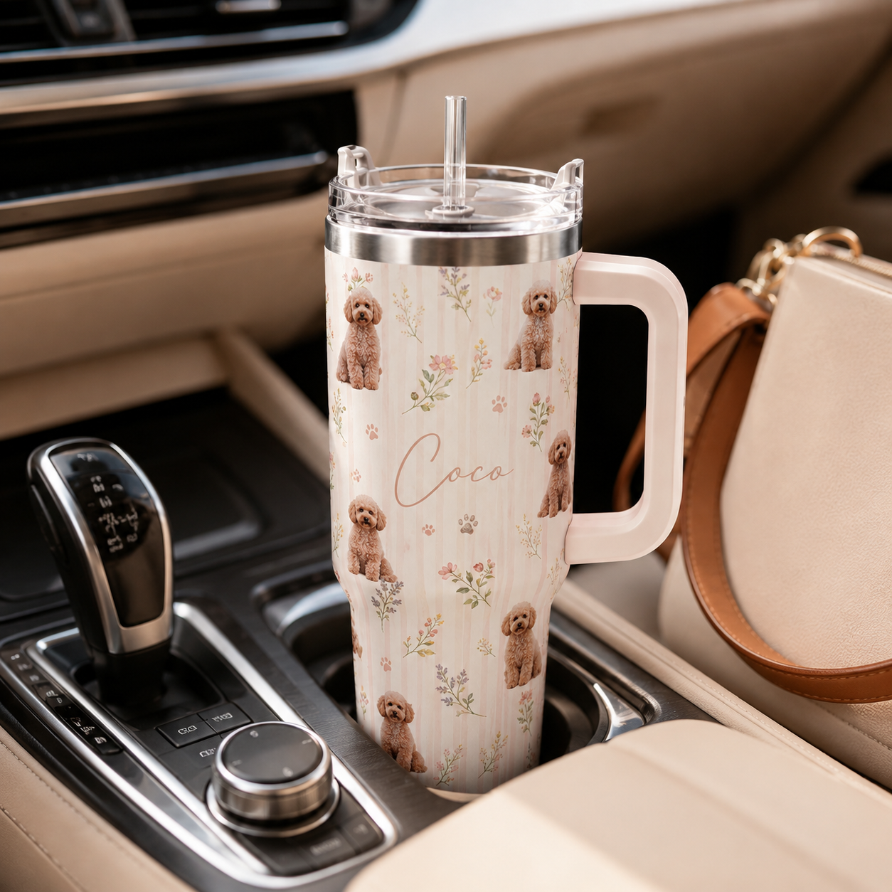 Custom Photo Dog 40oz Tumbler | Gift For Dog Lovers | Pet Lover Gifts