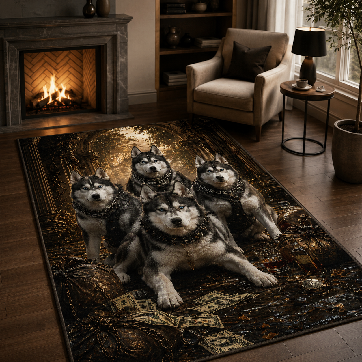 Custom Photo Dog Area Rug | Gift For Dog Lovers