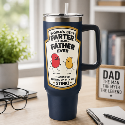 Custom Dad 40oz Tumbler, Personalized Dad Tumbler, Father’s Day Gift TOM99
