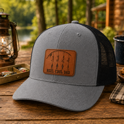 Personalized Reel Cool Dad Trucker Hat | Custom Dad Photo Hat | Father's Day Gift | Gift For Dad | Dad Gifts TOM99