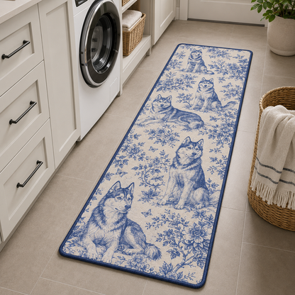 Custom Photo Vintage Dog Runner Rug | Pet Hallway Runner Carpet | Gift For Dog Lovers