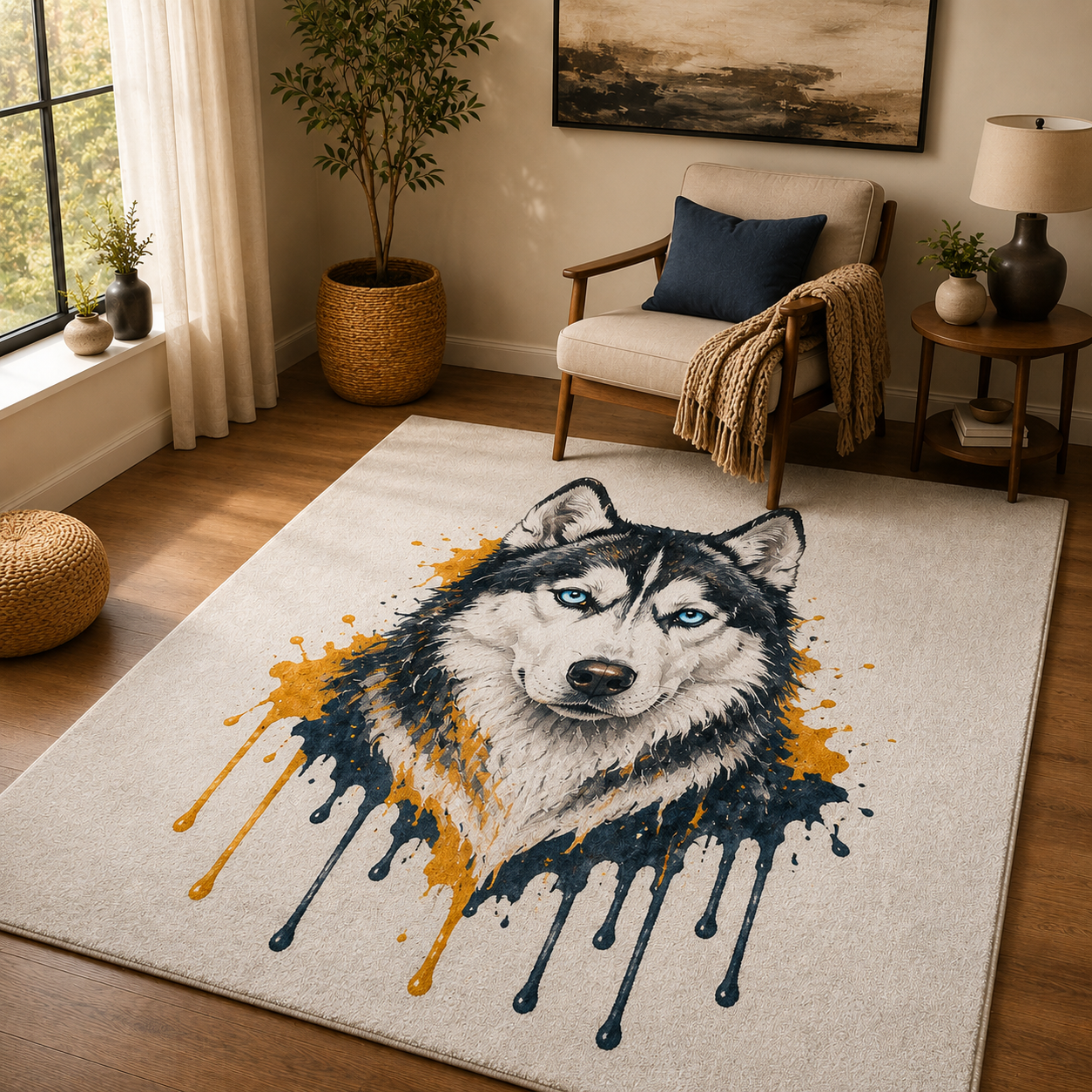 Custom Photo Dog Area Rug | Gift For Dog Lovers