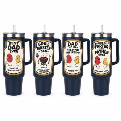 Custom Dad 40oz Tumbler, Personalized Dad Tumbler, Father’s Day Gift TOM99