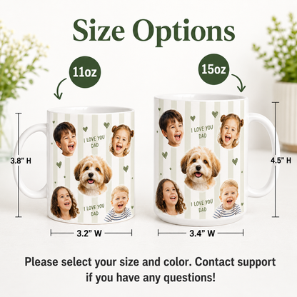 Custom Photo Dog Dad Mug, Personalized Mug Mug For Husband Dad Grandfather TOM99