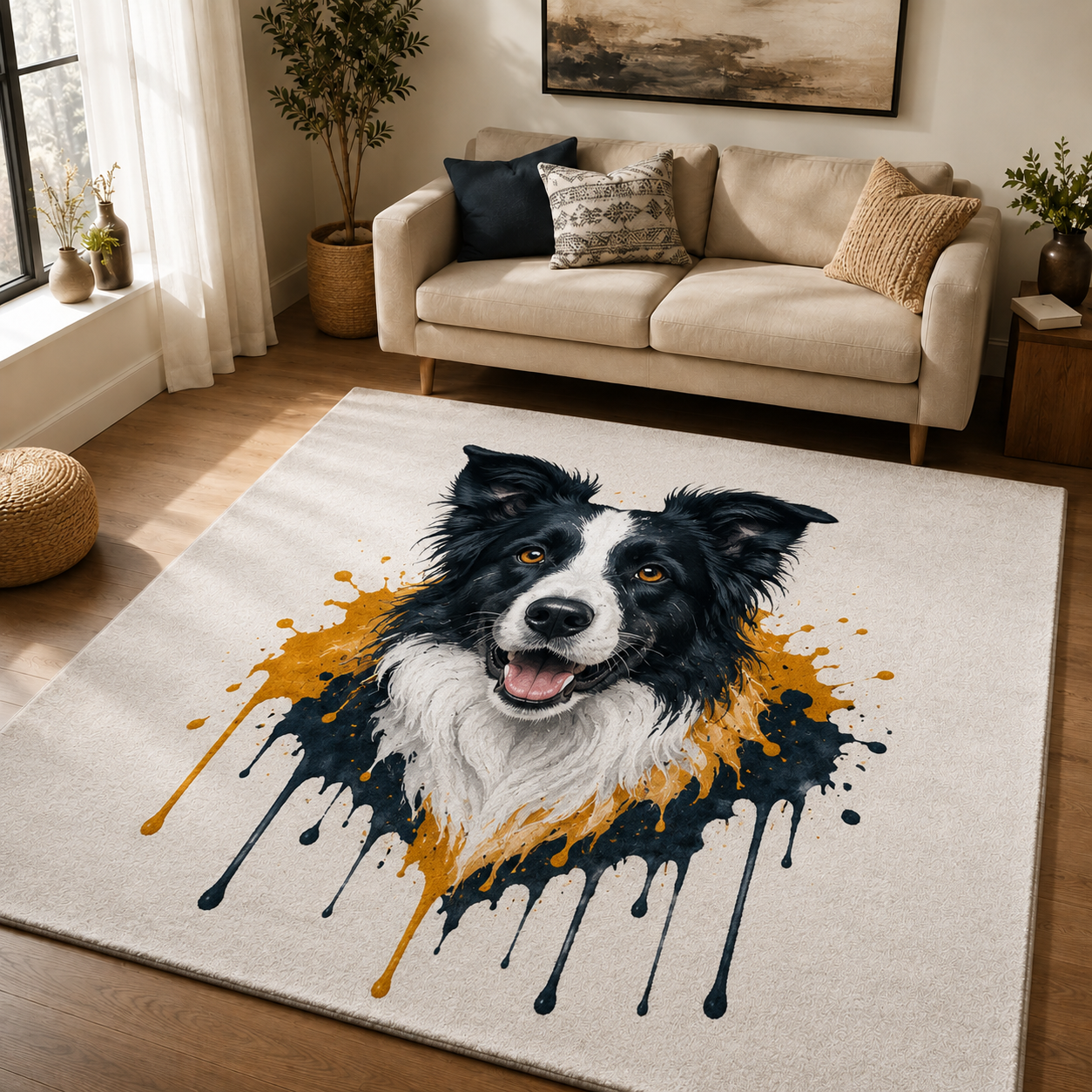 Custom Photo Dog Area Rug | Gift For Dog Lovers