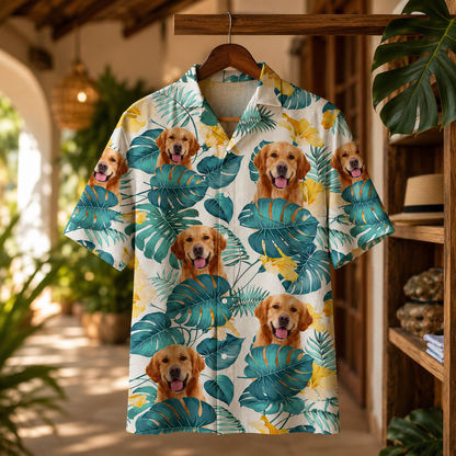 Custom Photo Dog Hawaiian Shirt, Personalized Hawaiian Shirt, Dog Lover Vacation Gift For Dog