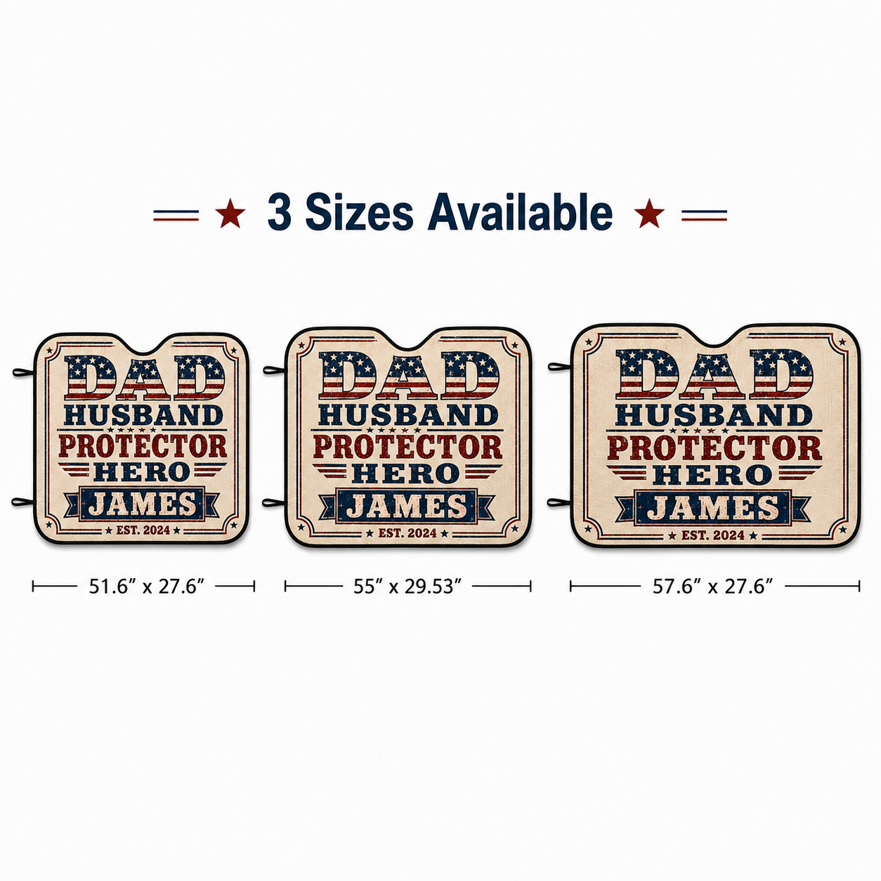 Personalized Dad Hero Car Windshield Sun Shade, Custom Car Sun Shade for Dad, Gift For Dad TOM99