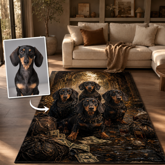 Custom Photo Dog Area Rug | Gift For Dog Lovers